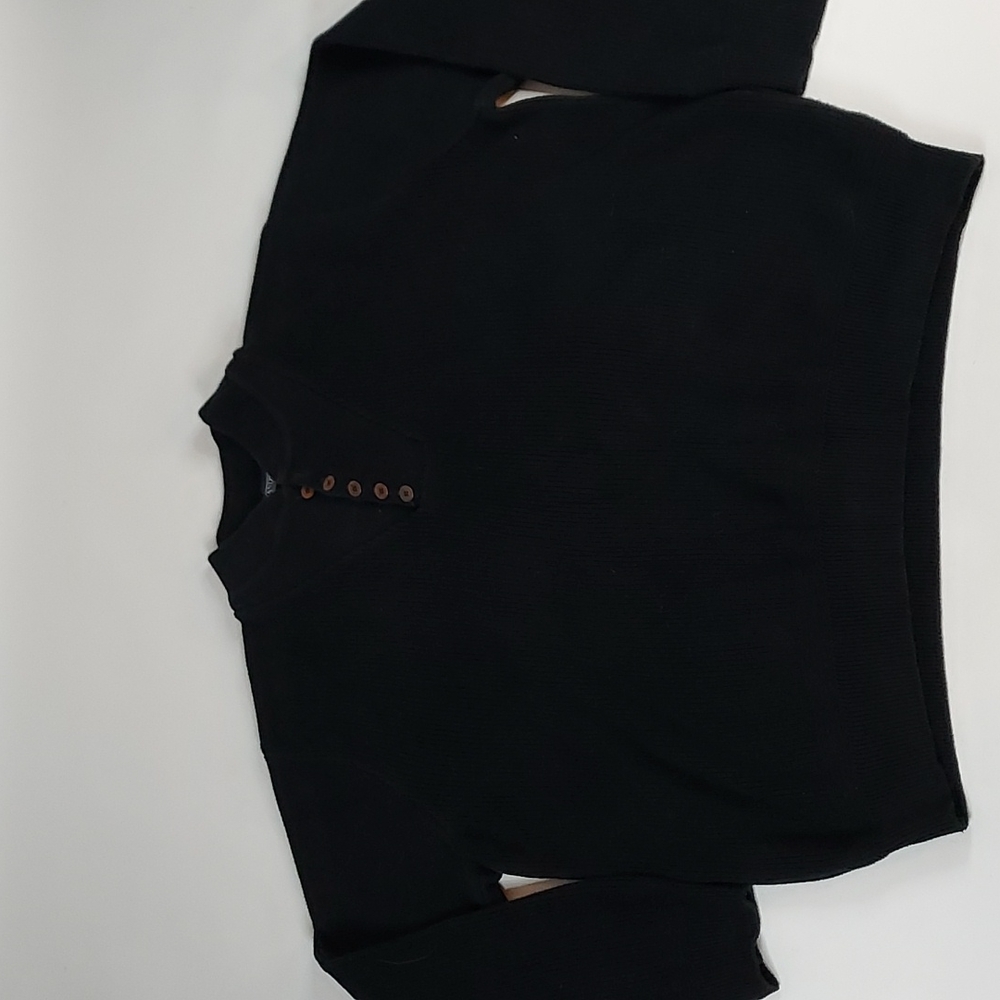 ✨Vintage Lands End Cotton Sweater black men's XL made in USA